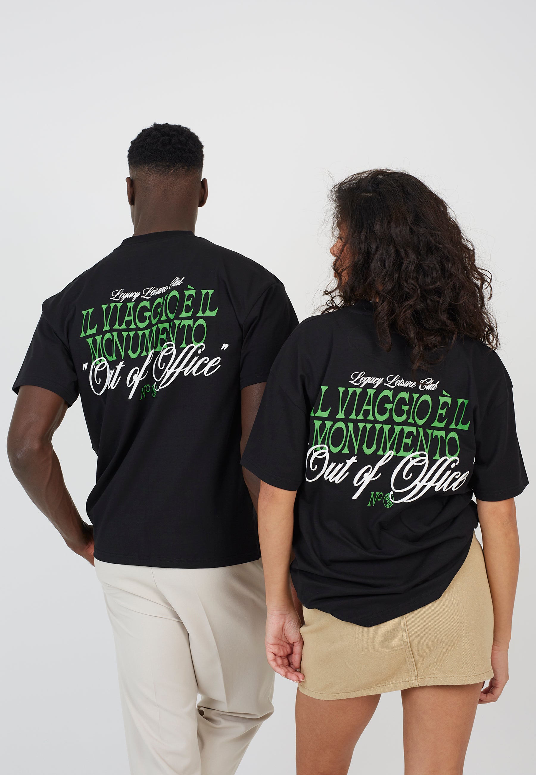 Oversized Puff Print Black Short Sleeve T-shirt