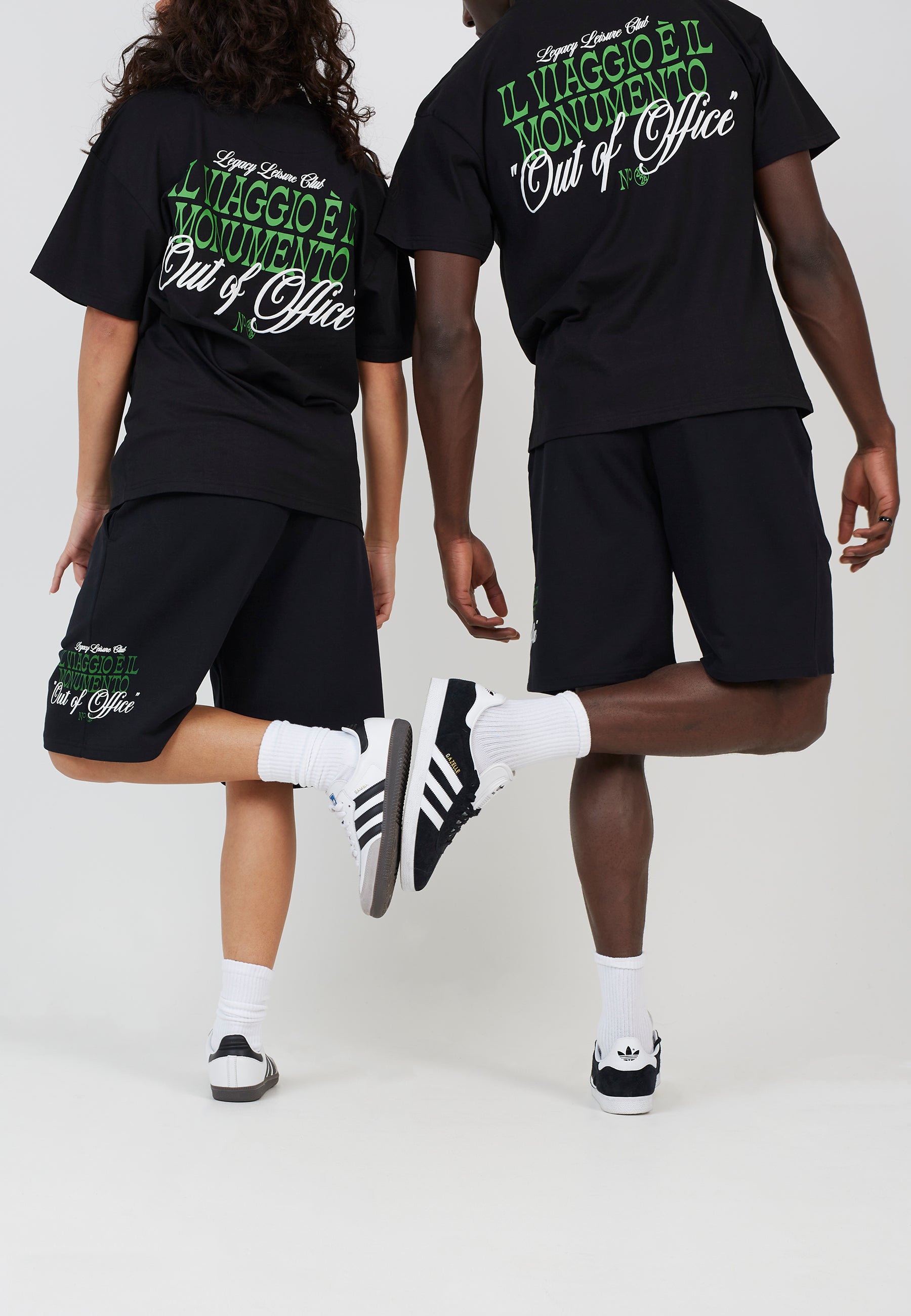 Oversized Puff Print Black Short Sleeve T-shirt