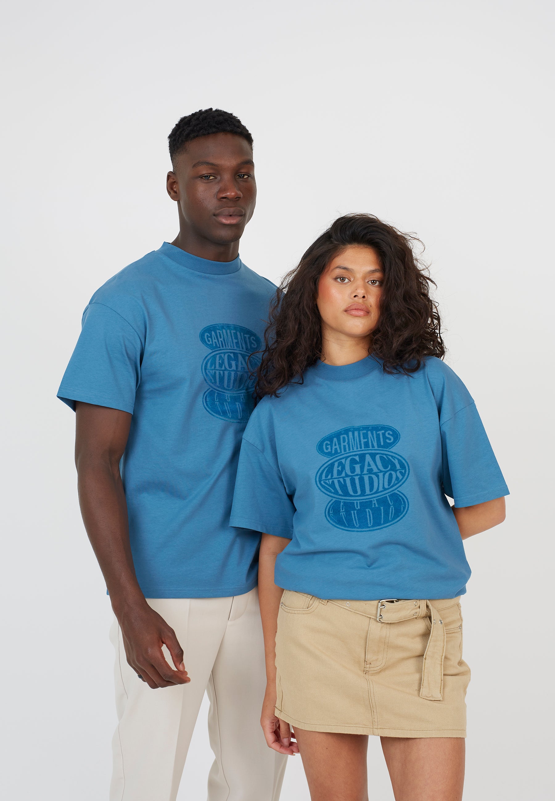 Oversized Blue Short Sleeve T-shirt