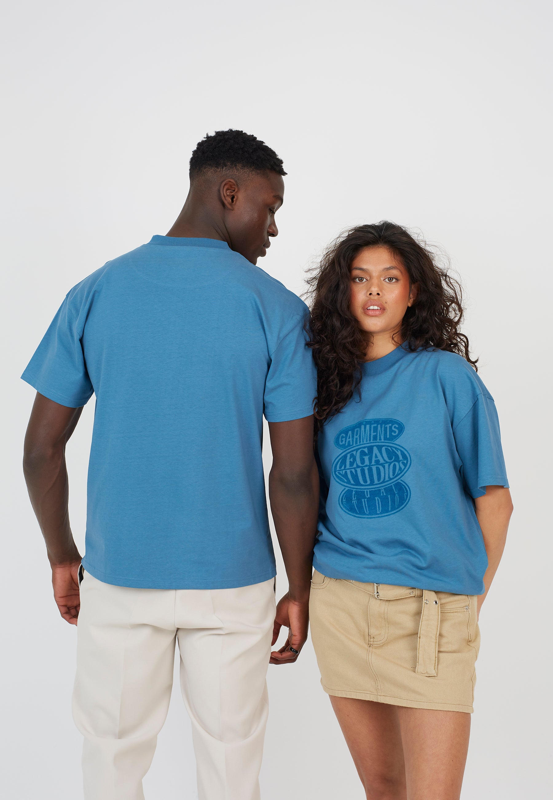 Oversized Blue Short Sleeve T-shirt