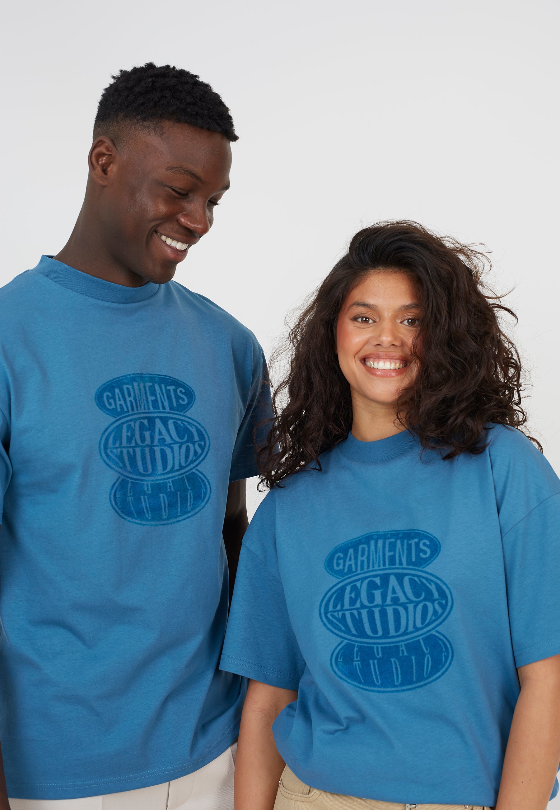 Oversized Blue Short Sleeve T-shirt