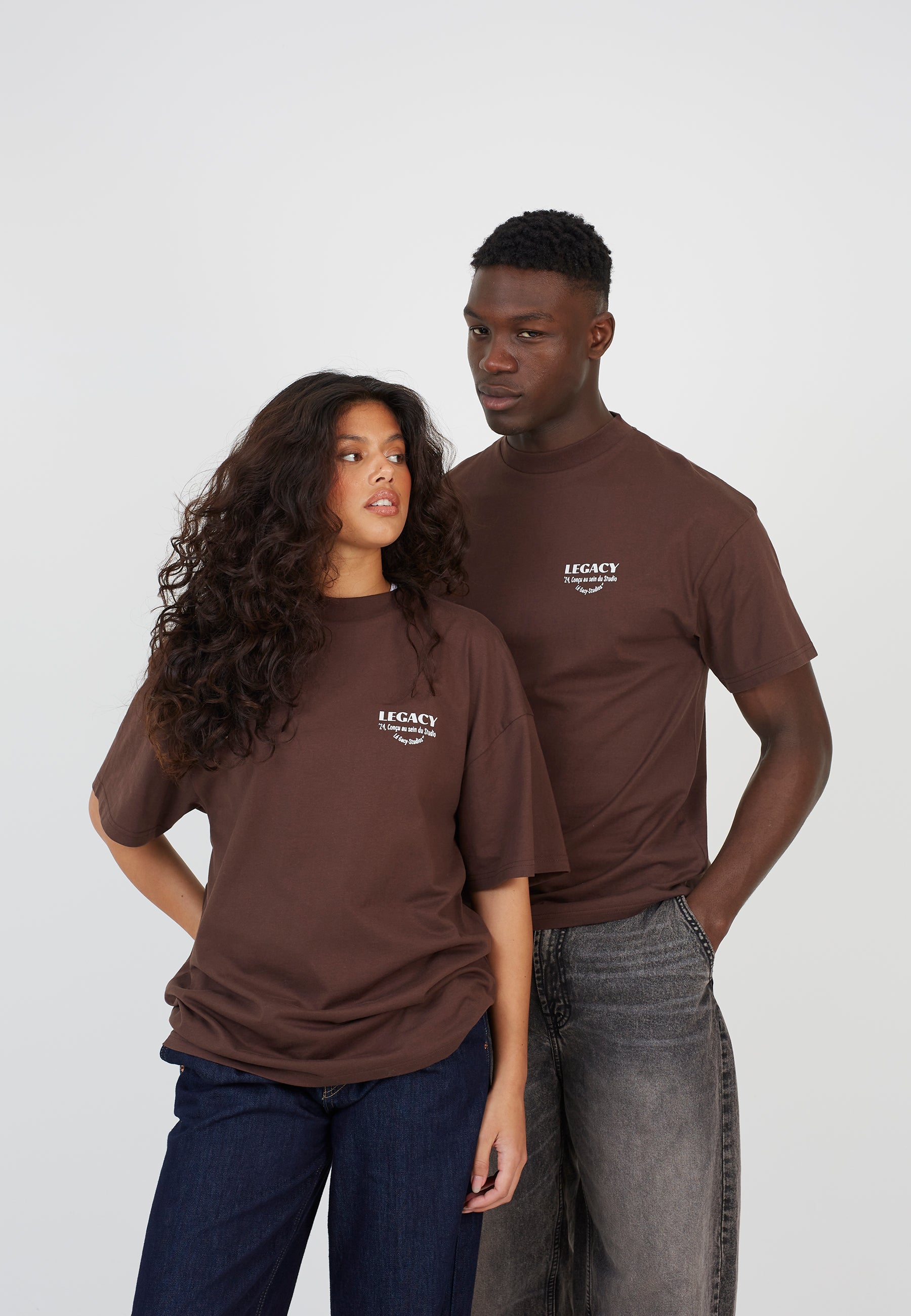 Oversized Brown Vintage Graphic Short Sleeve T-shirt