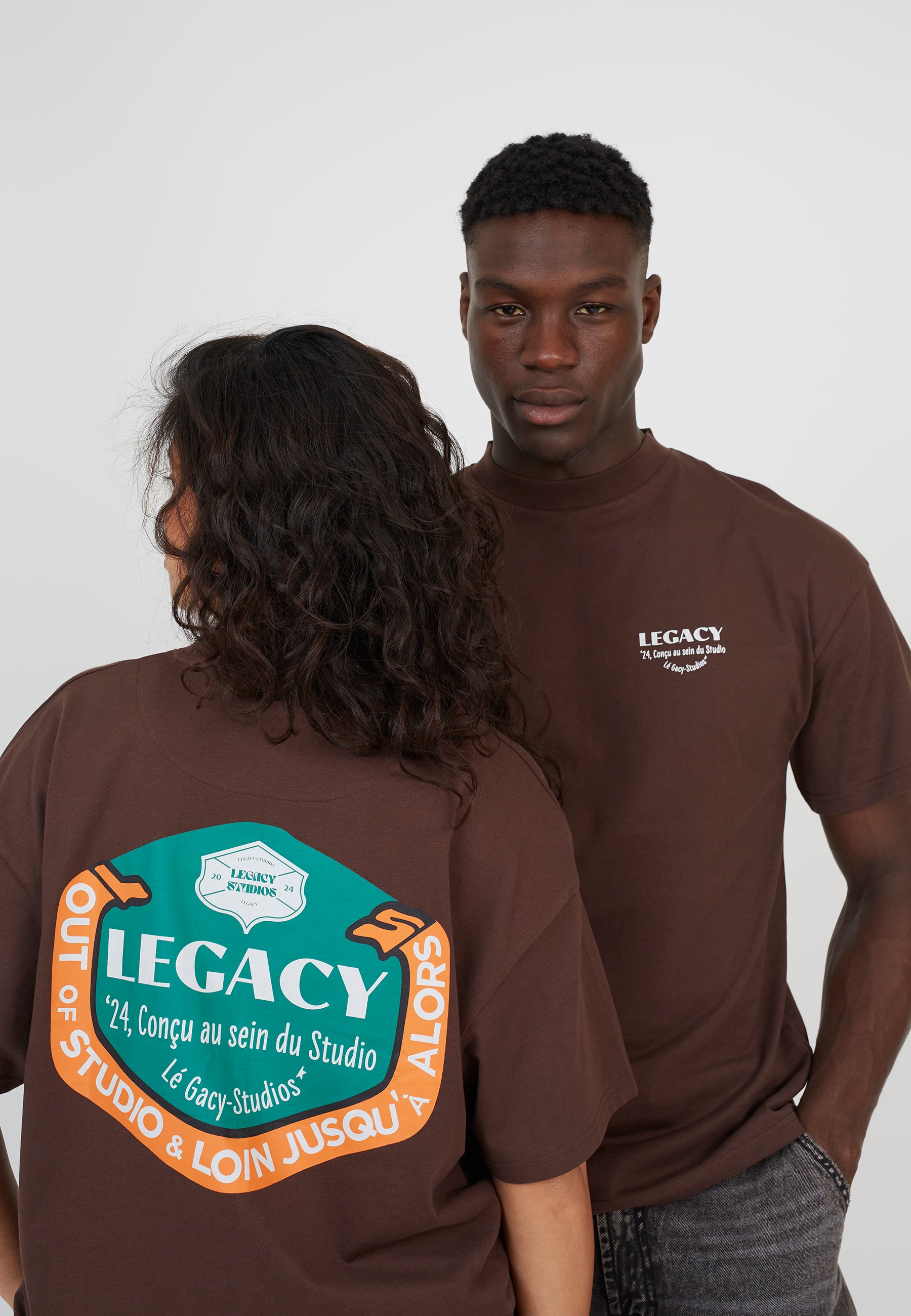 Oversized Brown Vintage Graphic Short Sleeve T-shirt